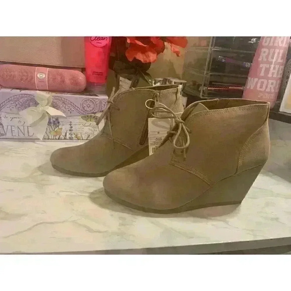 Women's Bessie Microsuede Wedge Bootie - Picture 2 of 7